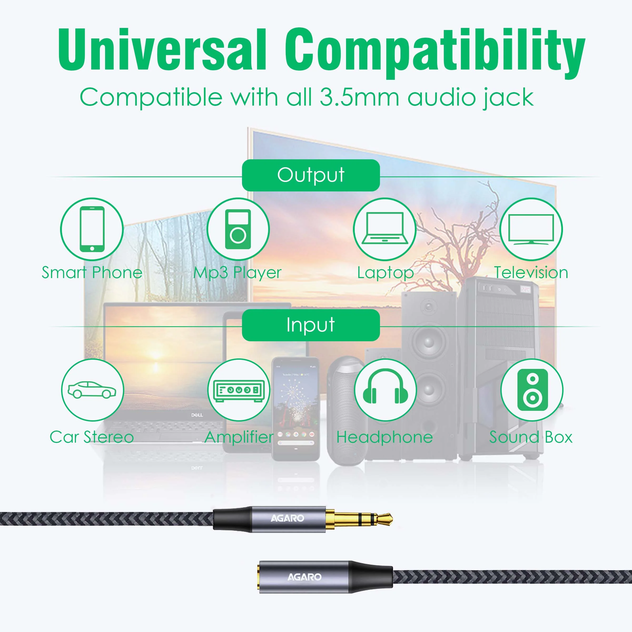 3.5mm Aux Male to Female Extension Cable - Image 4