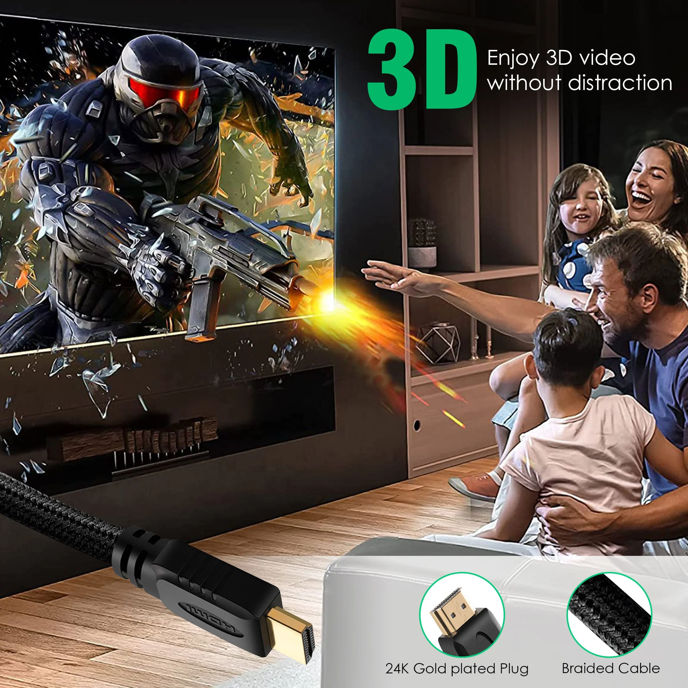 HDMI Cable 2 Meters, Premium High Speed 2.1 - Image 4