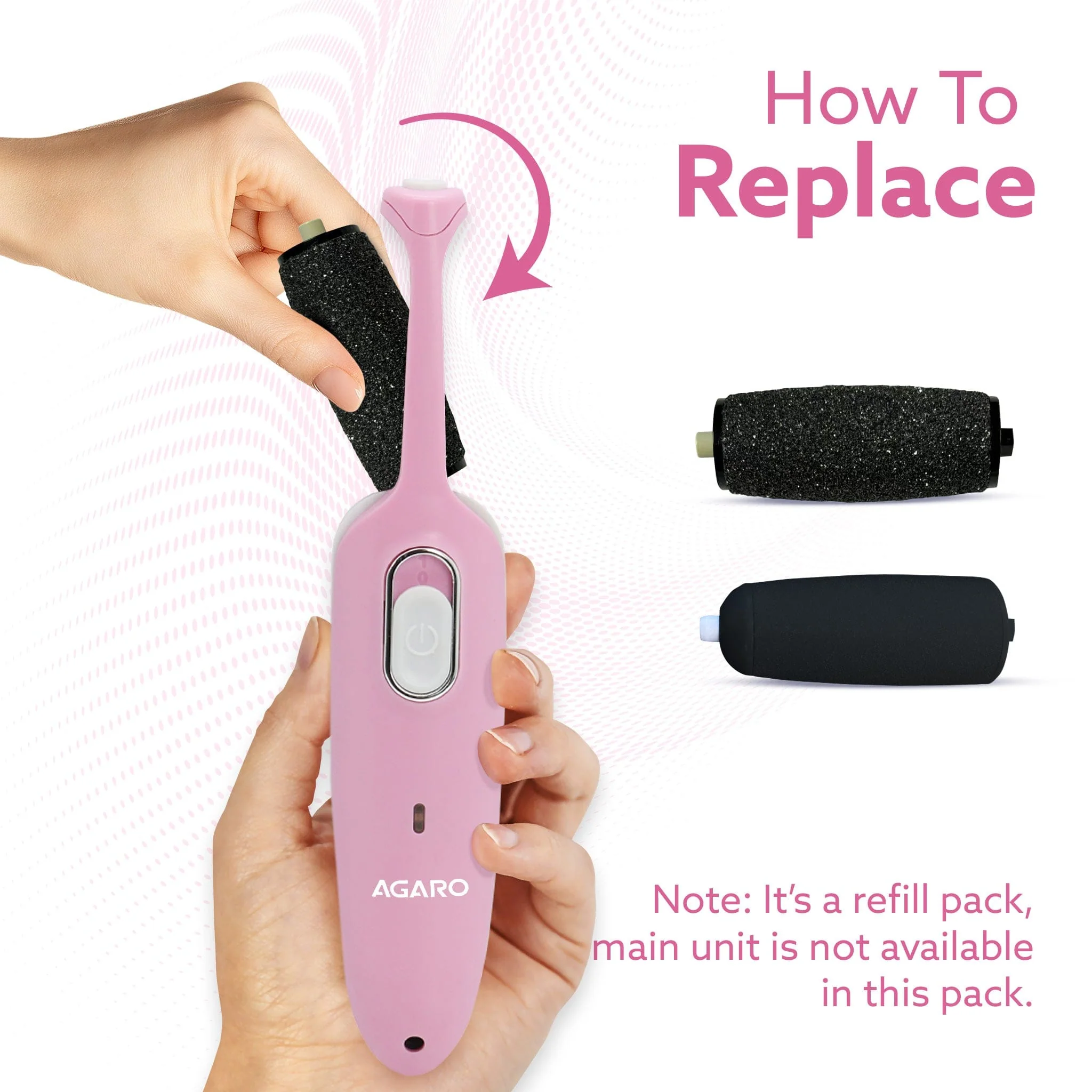 Callus Remover Replaceable Heads, 2 Pcs, Callus & Dead Skin Removal Filer, Pedicure at Home - Image 2