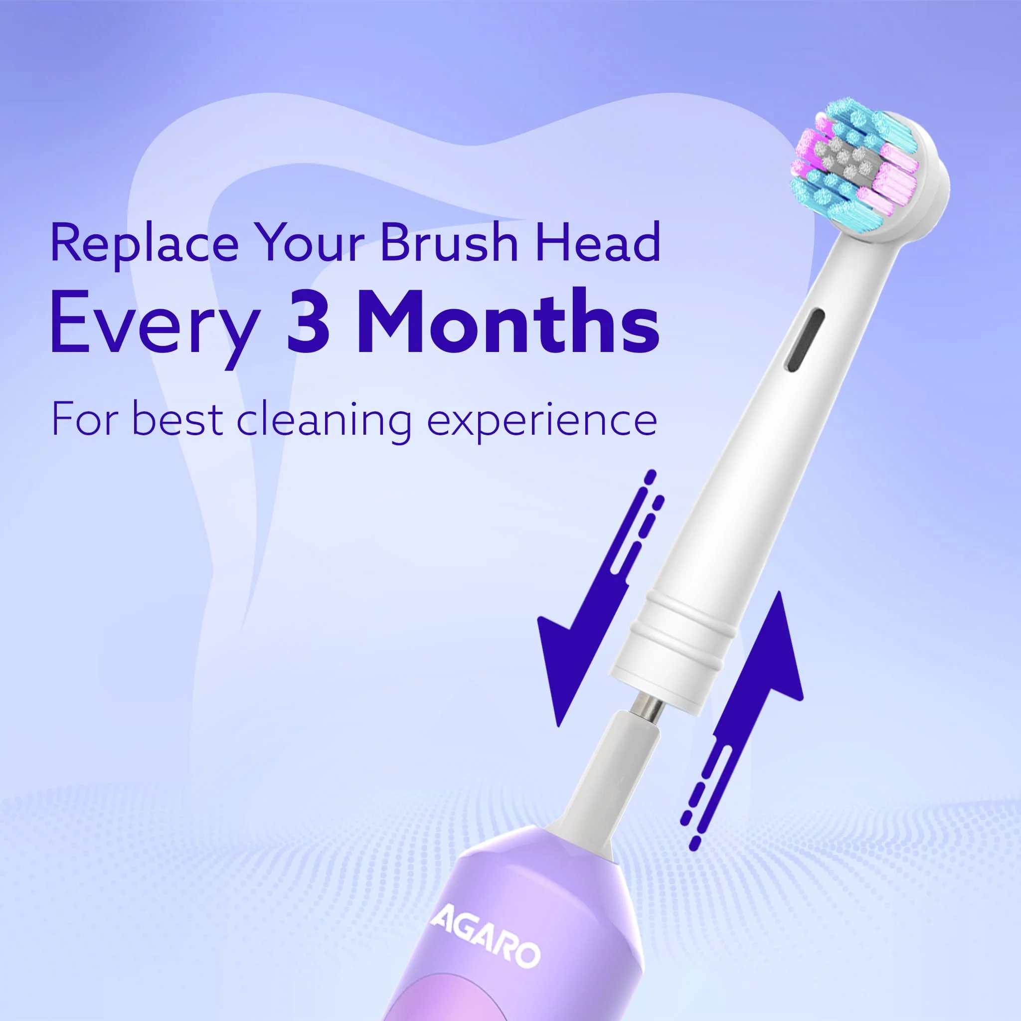 Cosmic Oscillating Electric Toothbrush Refill Heads Pack of 4 - Image 5