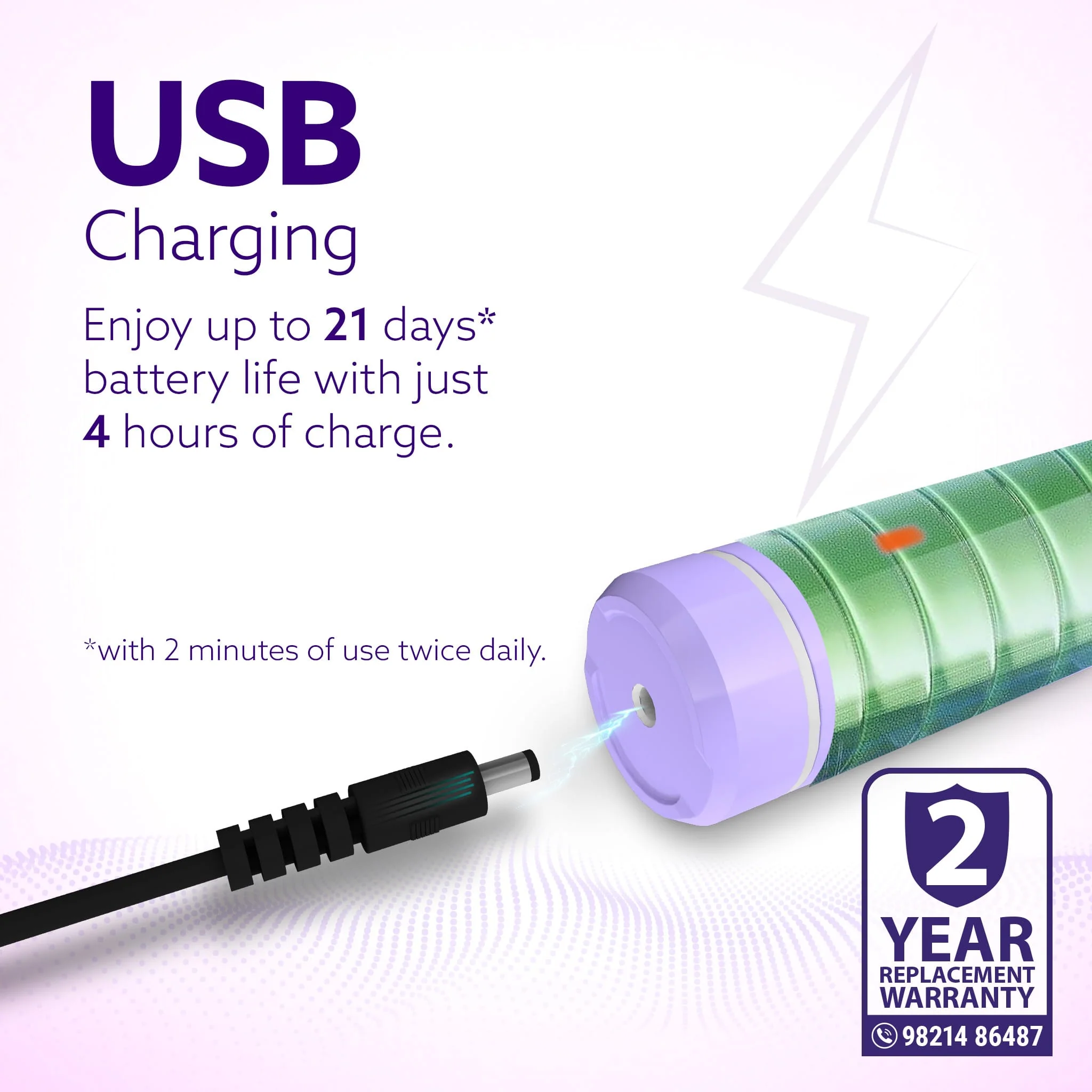 Cosmic Ultra Oscillating Electric Toothbrush with Oscillating Technology - Image 4