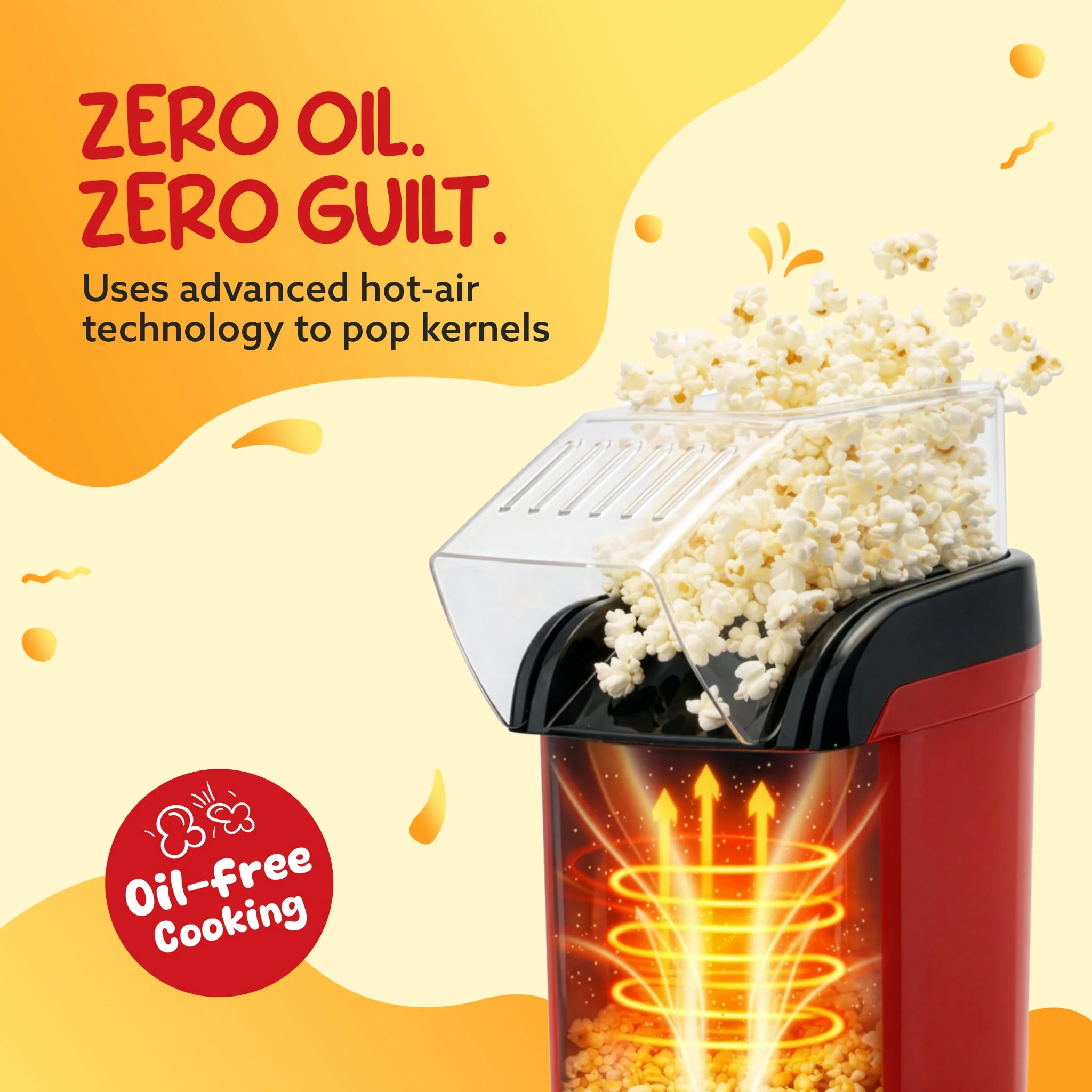 Delite Electric Popcorn Maker, 1200W - Image 3