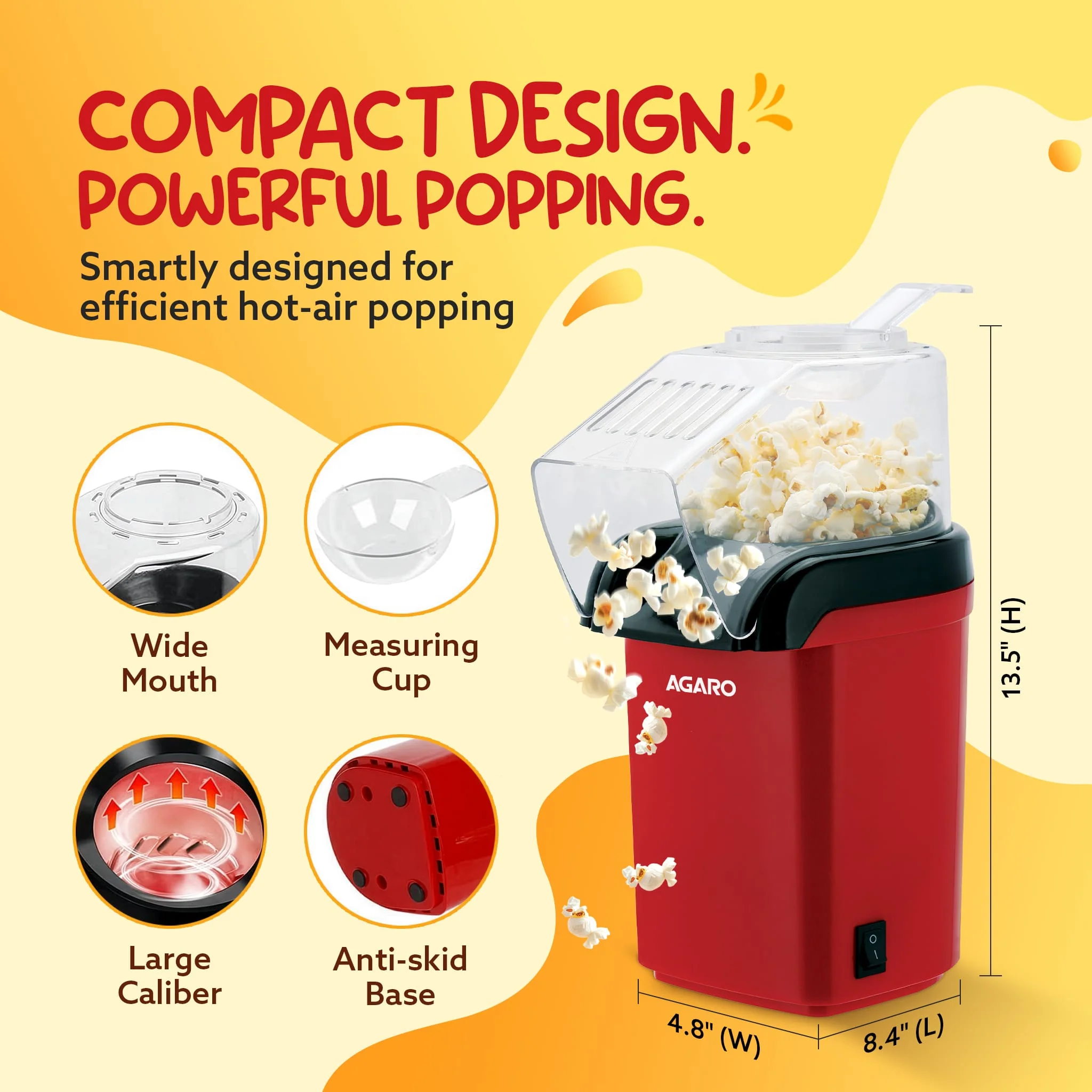 Delite Electric Popcorn Maker, 1200W - Image 4
