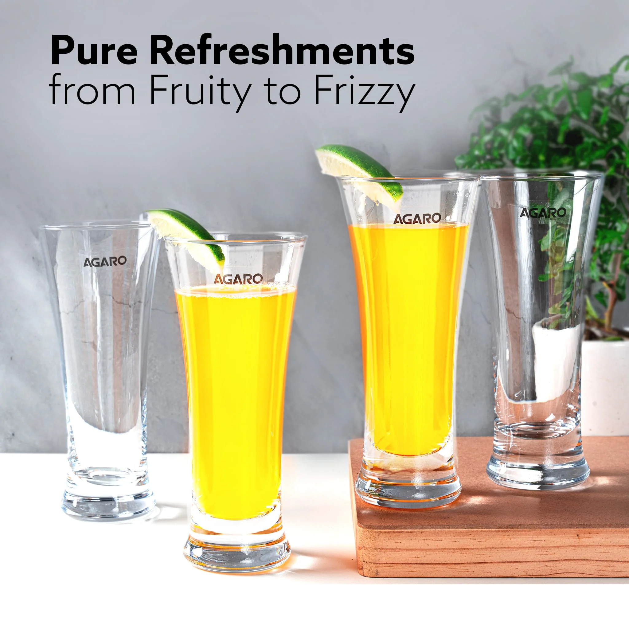 Elegant Pilsner Highball Glass, 330ml Each, Set of 6 - Image 5