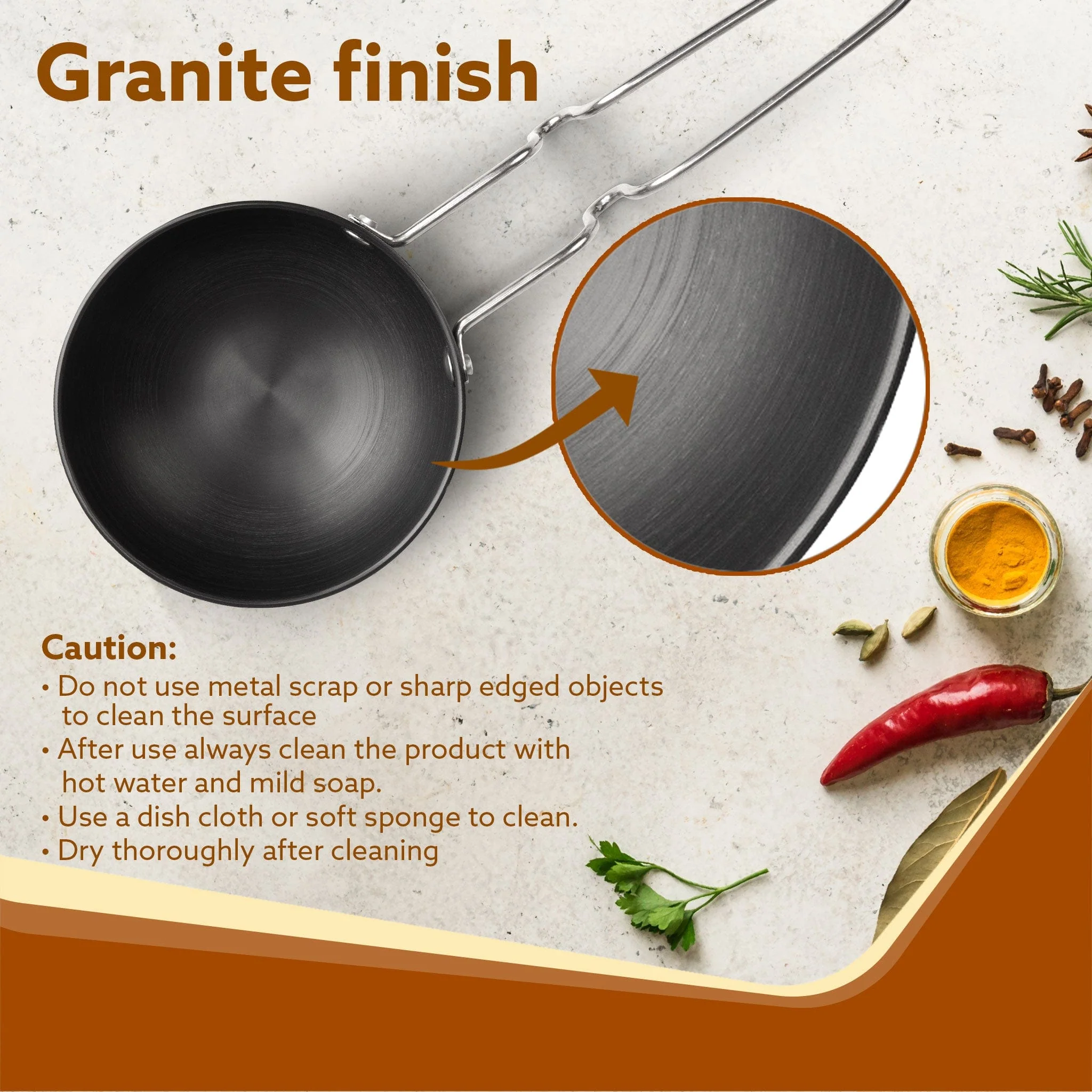 Elite Hard Anodised Tadka Pan, 11 cm Diameter, Riveted handle, 3 mm Thick Plate, Gas Oven Compatible - Image 5