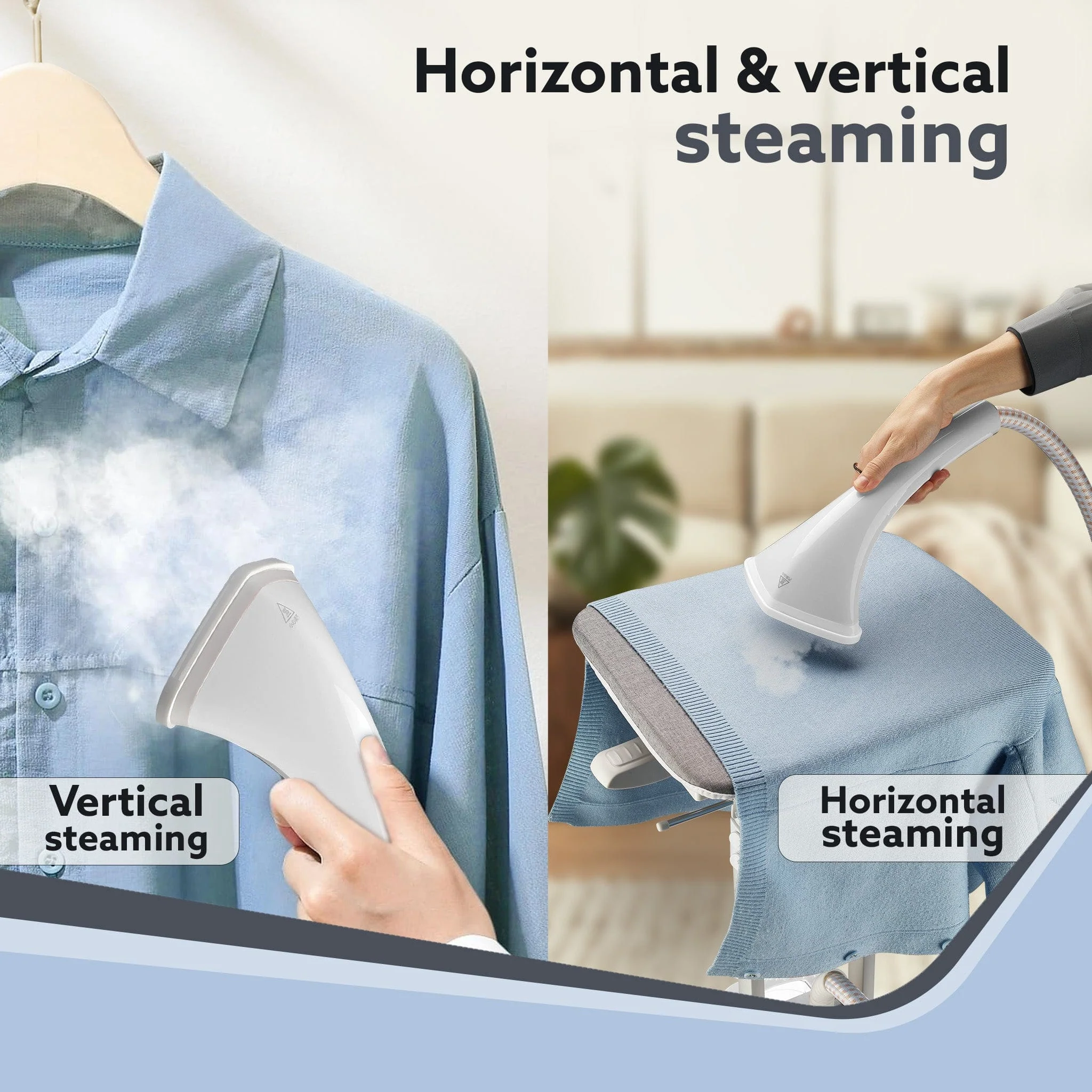 Grand Standing Garment Steamer 2000W, Professional Standing Steam Iron,  De-wrinkle clothes, Height  Adjustable, Iron Board,  1.8L Water Tank, Fast Steaming - Image 2