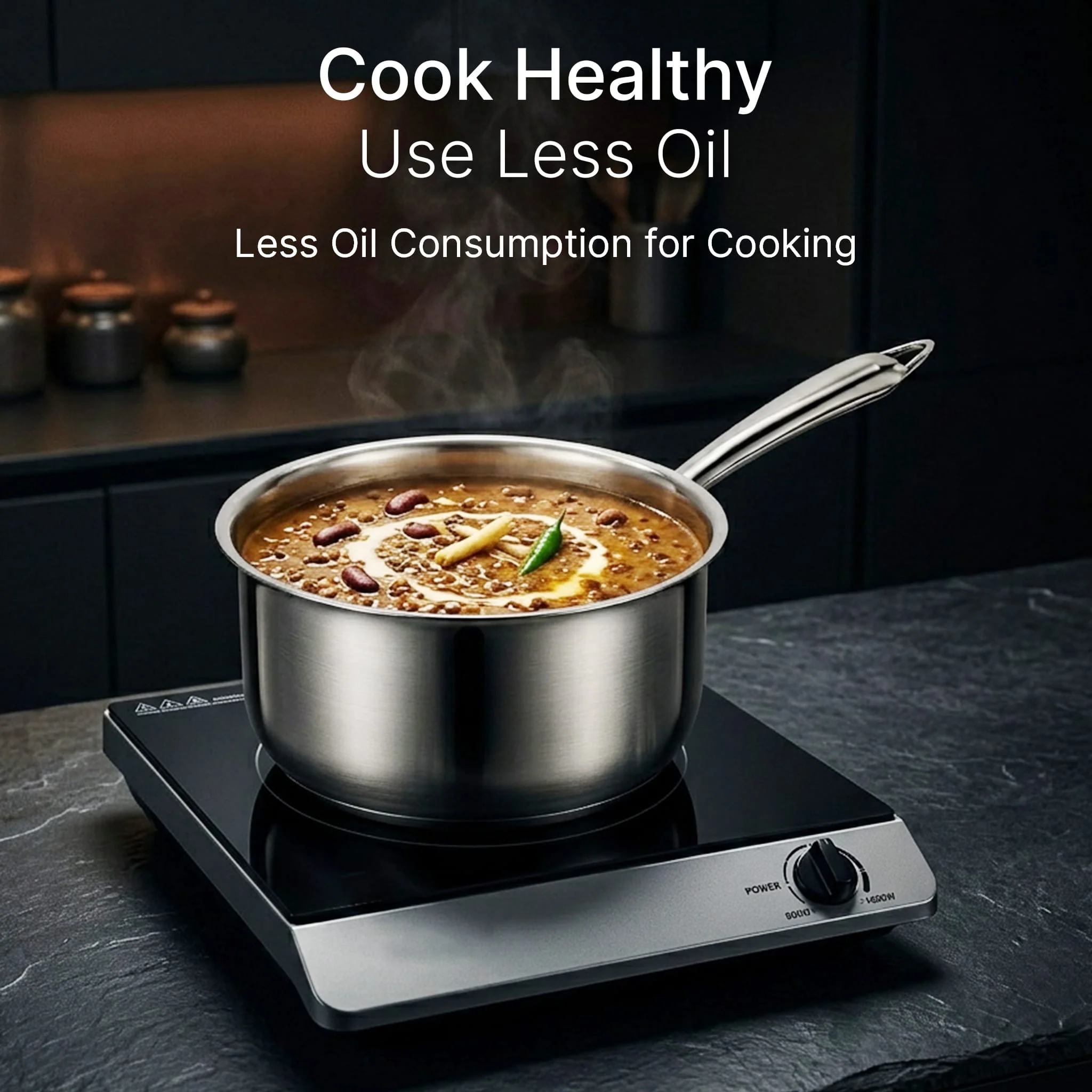 Regency 16 cm Triply Stainless Steel Saucepan with Lid, 1.5L capacity - Image 6