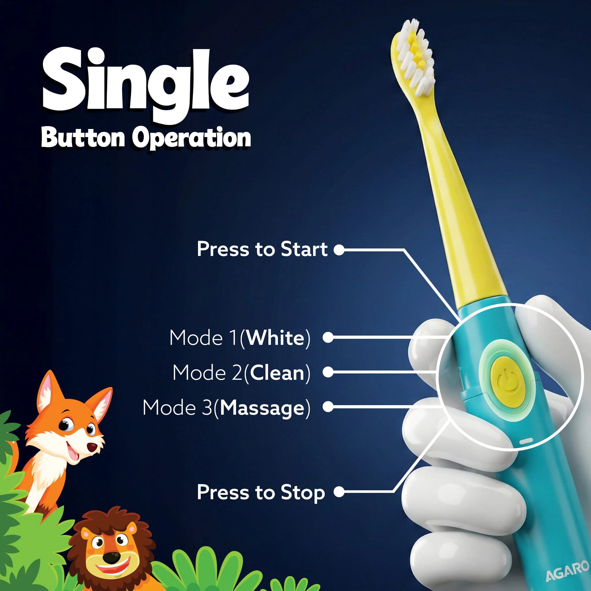 Rex V2.0 Sonic Kids Electric Toothbrush - Image 3